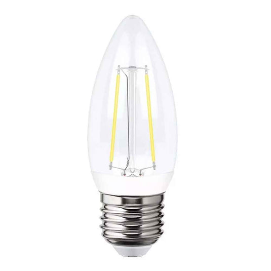 Foco LED filamentos VELA 2W luz calida E27, caja color*