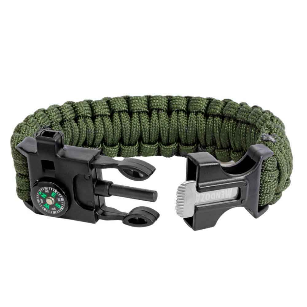 PULSERA PARACORD VERDE C/PEDERNAL