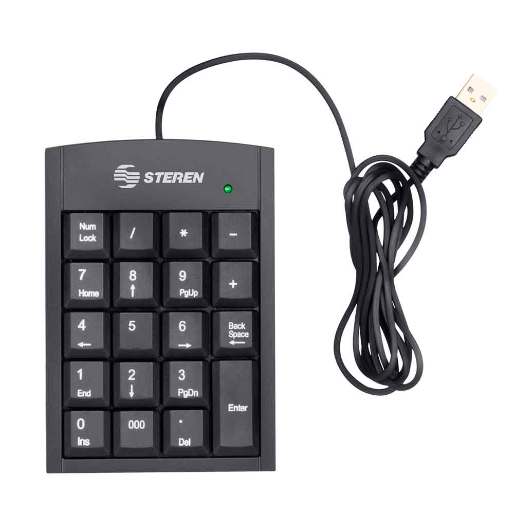 Teclado numerico usb extra plano negro